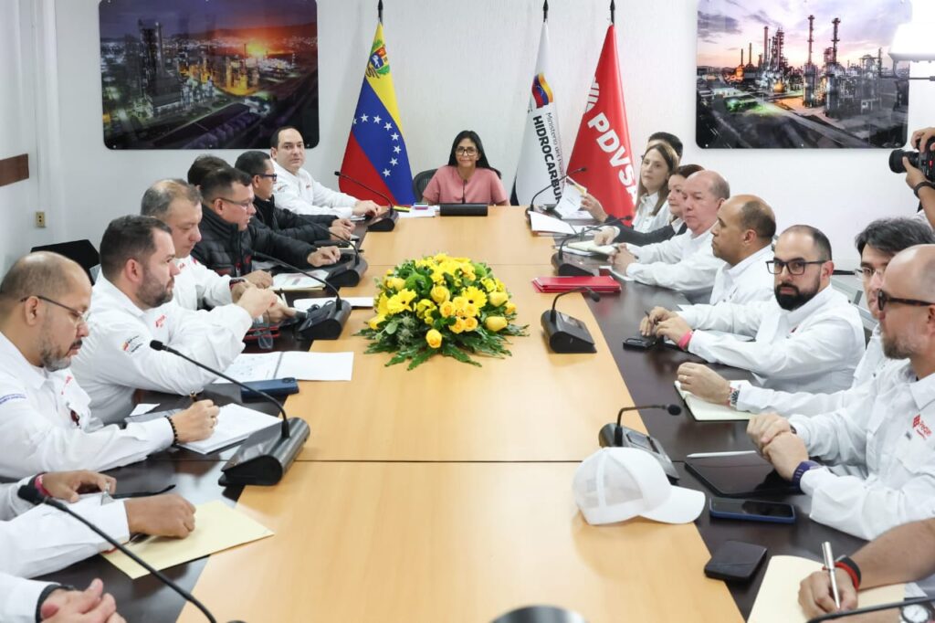 Presidenta (e) Delcy Rodríguez lidera reunión para el impulso productivo del sector hidrocarburos