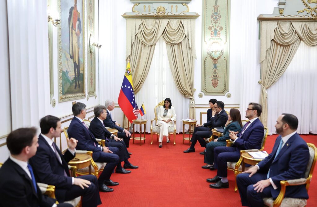 Presidenta Delcy Rodríguez recibe al secretario de Energía de EE. UU. en Miraflores